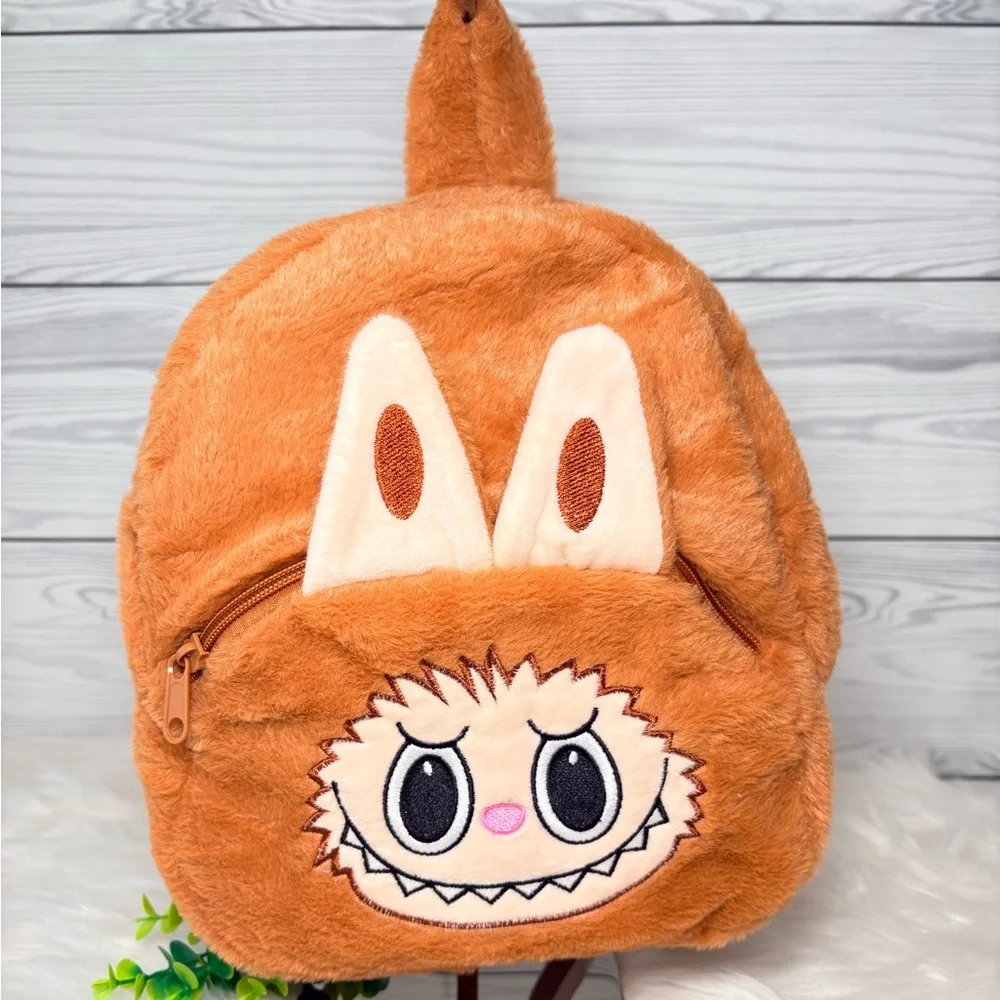 Tan Labubu Plush Backpack‎